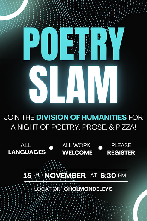 promo flyer for poetry slam